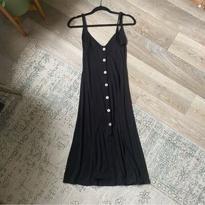 Aritzia Wilfred Free black knit midi dress